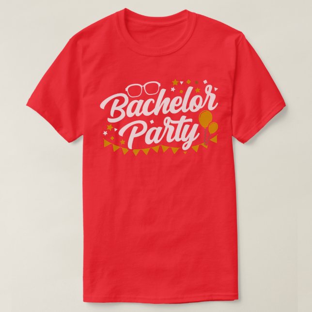 Bachelor Party Team Bride Groom  T Shirt (Design framsida)
