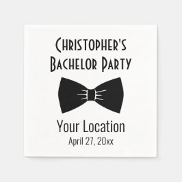 Bachelor Party Tuxedo Bow Tie Bröllop Pappersservett