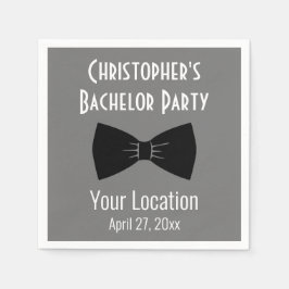 Bachelor Party Tuxedo Bow Tie Bröllop Pappersservett
