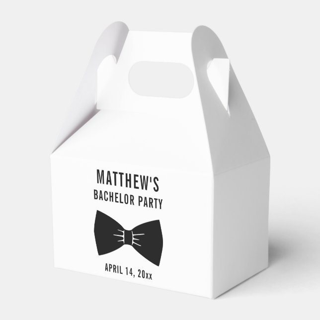 Bachelor Party Tuxedo Bow Tie Bröllop Presentaskar (Framsidan Sidan)
