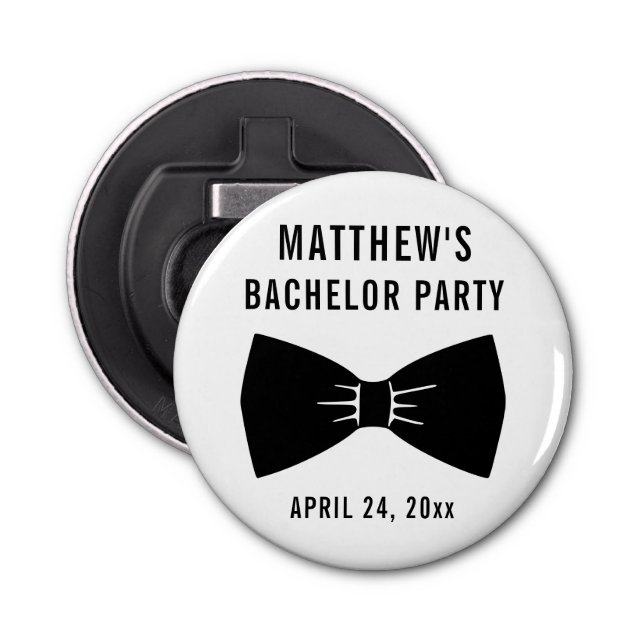 Bachelor Party Tuxedo Bow Tie Wedding Favor Flasköppnare (Framsidan)