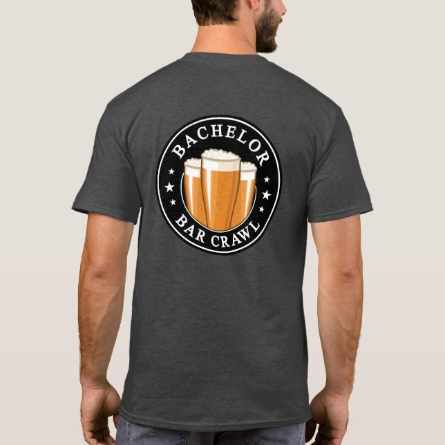 Bachelor Pub Crawl - Cheers till natten! T Shirt (Baksida)
