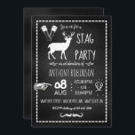 Bachelor Stag Party Firande Chalkboard Inbjudan<br><div class="desc">Trendiget Chalkboard Stag Party-inbjudan är designad för att enkelt och snabbt kunna anpassas till dina händelsespecifikationer.</div>