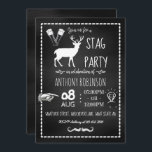 Bachelor Stag Party Firande Chalkboard Inbjudan<br><div class="desc">Trendiget Chalkboard Stag Party-inbjudan är designad för att enkelt och snabbt kunna anpassas till dina händelsespecifikationer.</div>