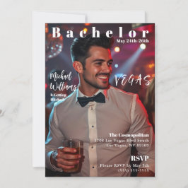 Bachelor Vegas Helg Magazine Cover Inbjudningar
