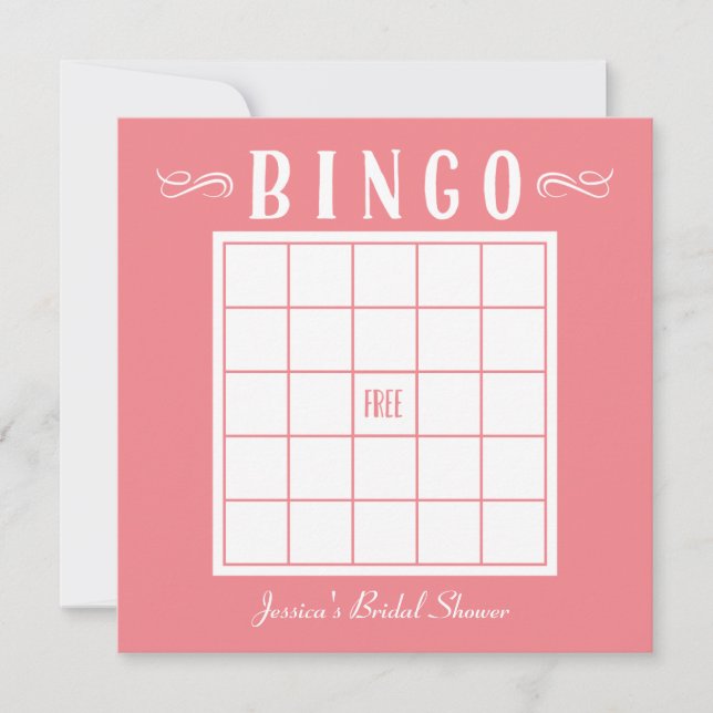 Bachelorette, Baby eller Möhippa Bingo-kort Inbjudningar (Framsida)
