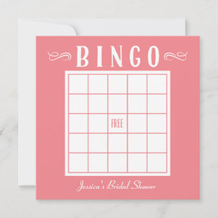 Bachelorette, Baby eller Möhippa Bingo-kort Inbjudningar