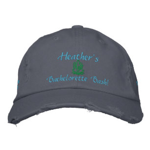Bachelorette Bash I Blue Broderad Keps
