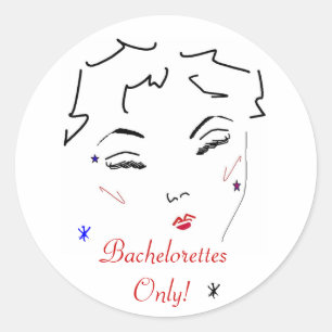 Bachelorette Bash Runt Klistermärke