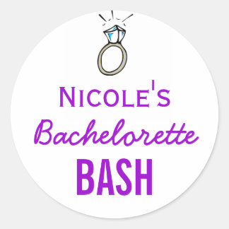 Bachelorette Bash Stickers Runt Klistermärke