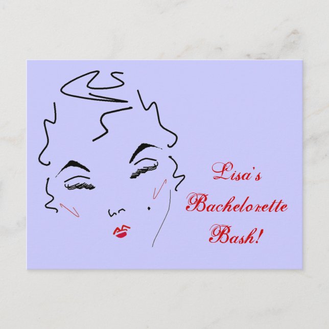 Bachelorette Bash Vykort (Framsida)