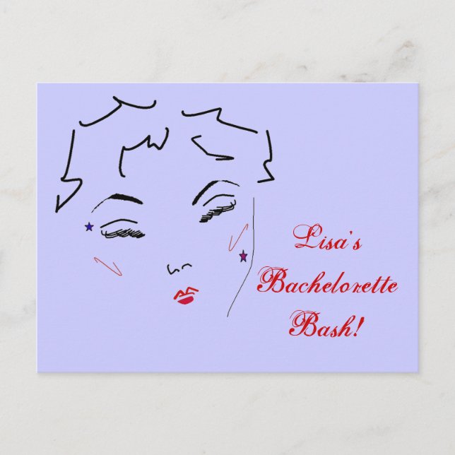 Bachelorette Bash Vykort (Framsida)