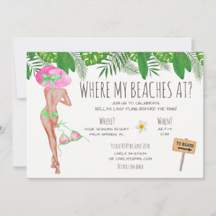 Bachelorette Beach Helg Inbjudningar