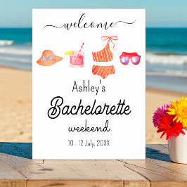 Bachelorette Beach Helg Party Poster