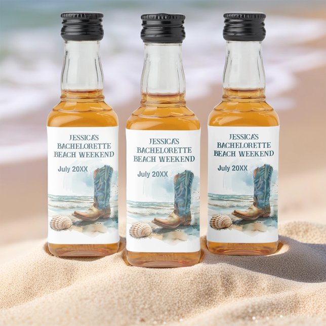 Bachelorette Beach Helg Spritflaskor Etikett (Skapare uppladdad)