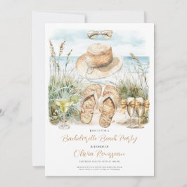 Bachelorette Beach Party Watercolor Inbjudningar