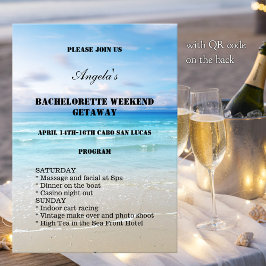 Bachelorette Beach Weekend Template Invitation Program