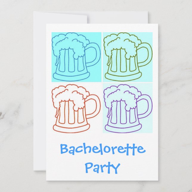 Bachelorette Beer Party Inbjudan (Framsida)