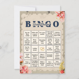 Bachelorette Bingo-spelkort Inbjudningar