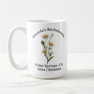 Bachelorette Birth Month Flower April Daisy Kaffemugg