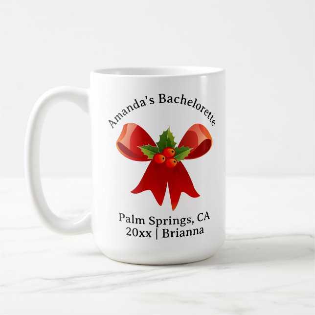 Bachelorette Birth Month Flower December Holly Kaffemugg (Vänster)
