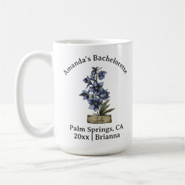 Bachelorette Birth Month Flower juli Larkspur Kaffemugg