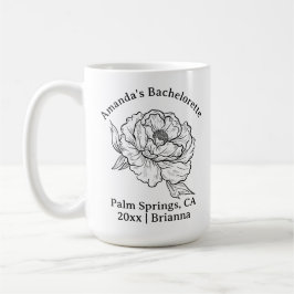 Bachelorette Birth Month Flower November Peony Kaffemugg