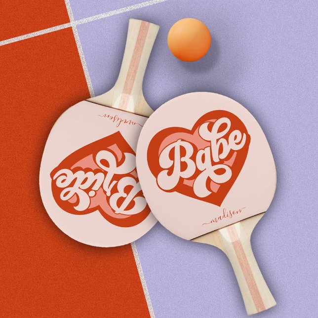 Bachelorette Bride Babe Tribe Squad Heart Pingisracket (Skapare uppladdad)