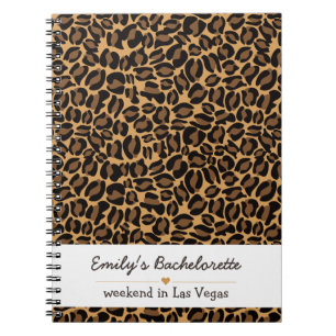 Bachelorette Bride Boujee Trendig Leopard Print Anteckningsbok