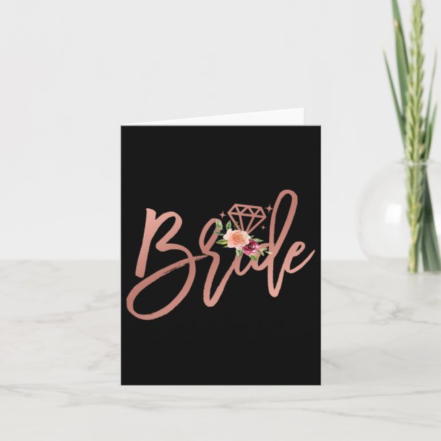 Bachelorette Bride Möhippa Möhippa Gift Flor Kort (Framsida)