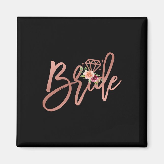 Bachelorette Bride Möhippa Möhippa Gift Flor Magnet (Framsidan)