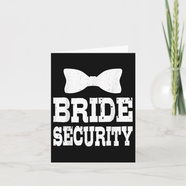 Bachelorette Bride Security Funny Kids Bröllop Par Kort (Framsida)