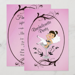 Bachelorette Bride to be Party bjudande Inbjudningar
