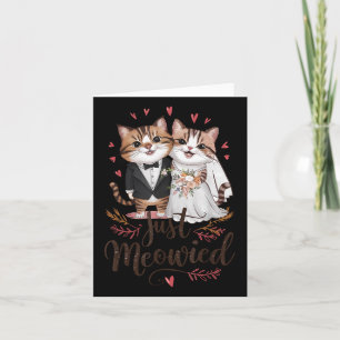 Bachelorette Bröllopsfest Bride Groom Cats Just M Kort