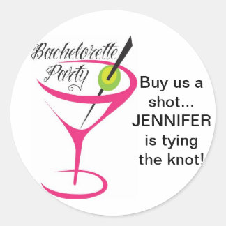 Bachelorette_Buy us a shot_Stickers Runt Klistermärke