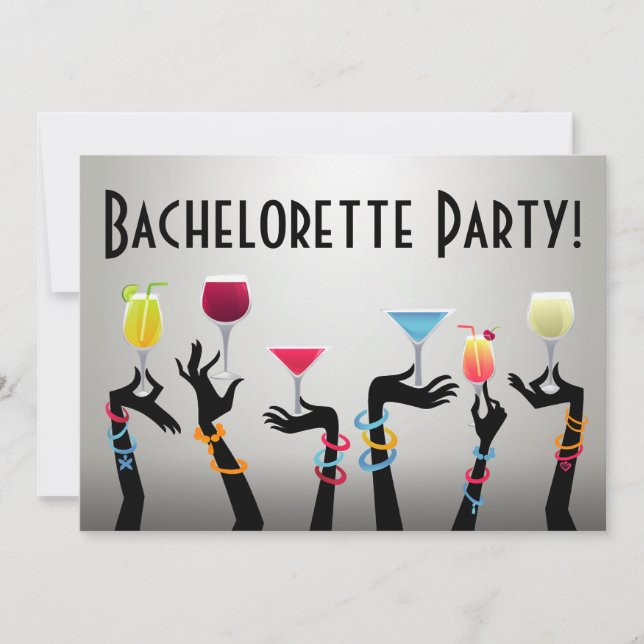 Bachelorette Cocktail Party Inbjudningar (Framsida)