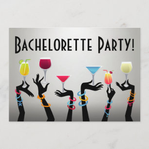 Bachelorette Cocktail Party Inbjudningar