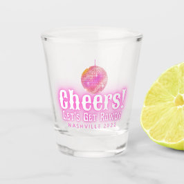 Bachelorette Cowgirl Disco Customized Shot Glass