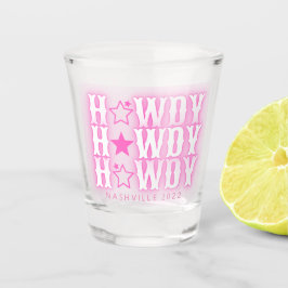 Bachelorette Cowgirl Disco Customized Shot Glass