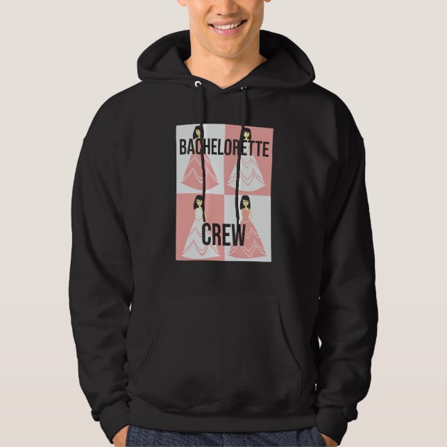 Bachelorette Crew bride evening bechlorette party  Hoodie (Framsida)