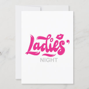 Bachelorette dam night läppar inbjudningar