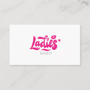 Bachelorette dam night läppar visitkort
