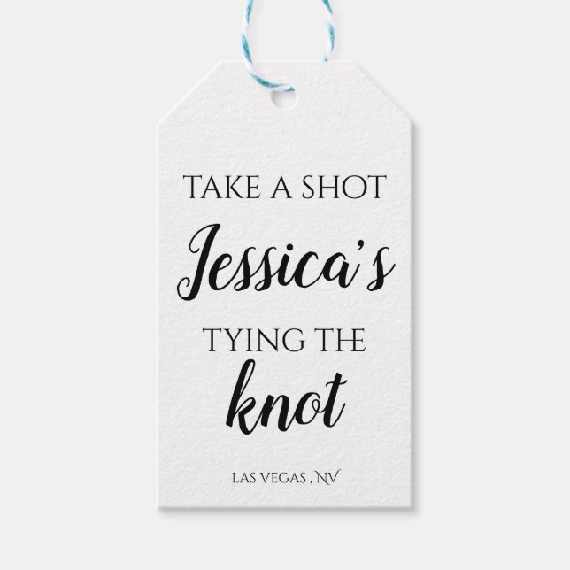 Bachelorette-Dekorationer Presentetikett (Framsidan)