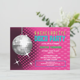 Bachelorette Disco Party Inbjudningar