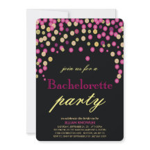 Bachelorette Faux Rosa Confetti Party