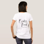 Bachelorette för brudtärna för lagbrudstam modern t shirt<br><div class="desc">Team brudstammen,  modern bachelorettekläder för brudtärna. Modern bläckig vattenfärgtypografi ser till att du ska är smällen på trend i denna koordinationssamling.</div>