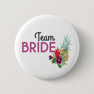 Bachelorette för lagbrudAloha emblem ananas Knapp