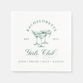 Bachelorette Girl's Club Party Napkin Pappersservett