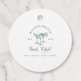 Bachelorette Girl's Klubb Round Gift Märkre Gåvor Etiketter