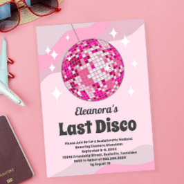 Bachelorette Groovy Last Disco Inbjudan, Disco Bol Inbjudningar